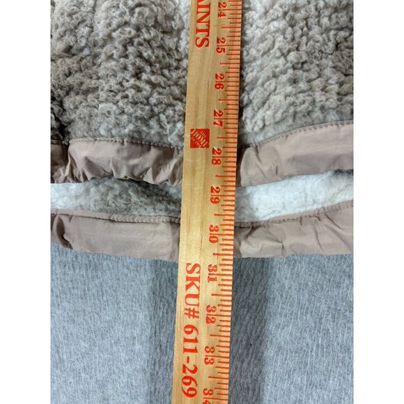 Abercrombie & Fitch Soft Collection Sherpa 1/2 Zip Pullover (Women's Medium) Tan - Picture 10 of 12